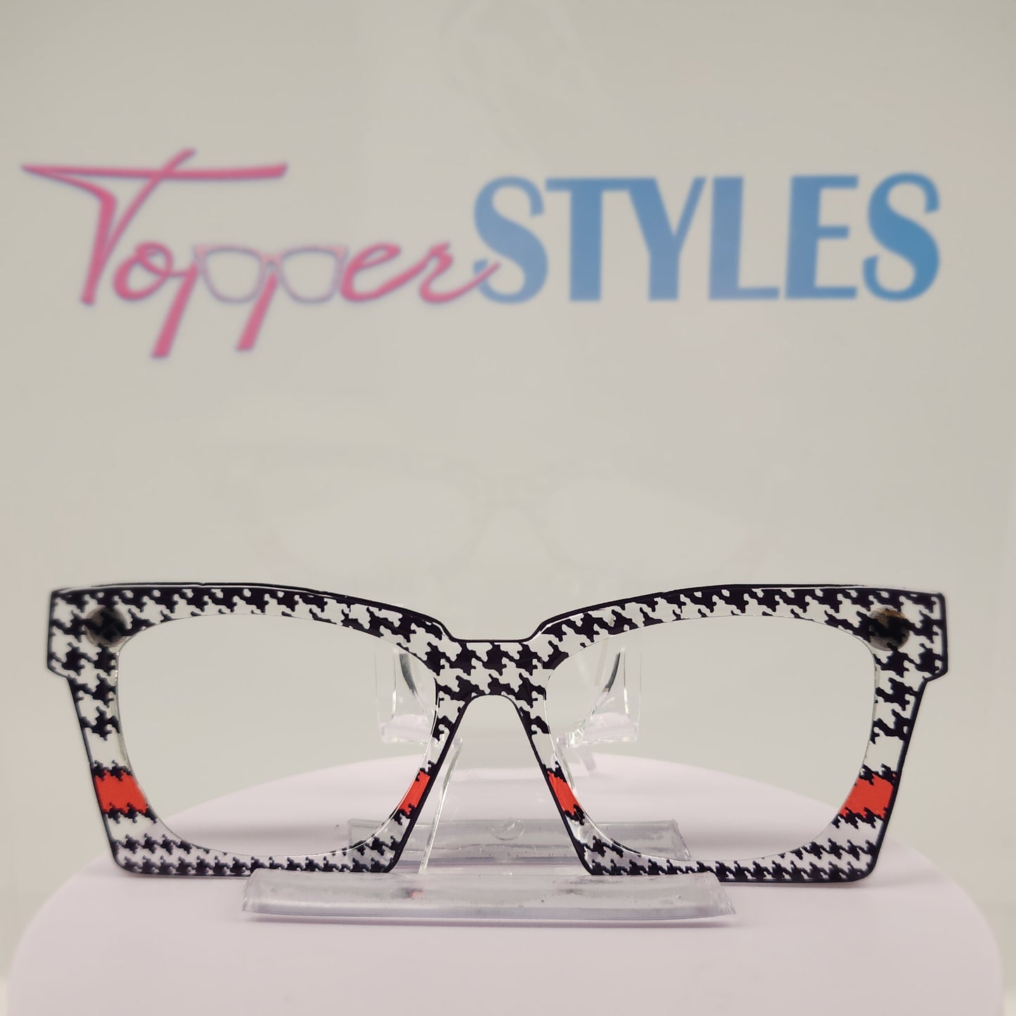 RTS HOUNDSTOOTH CLEAR RED WANDA CASE
