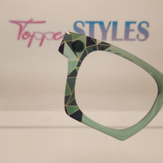 RTS Otis Case Art Deco Edges on Light Green #3151