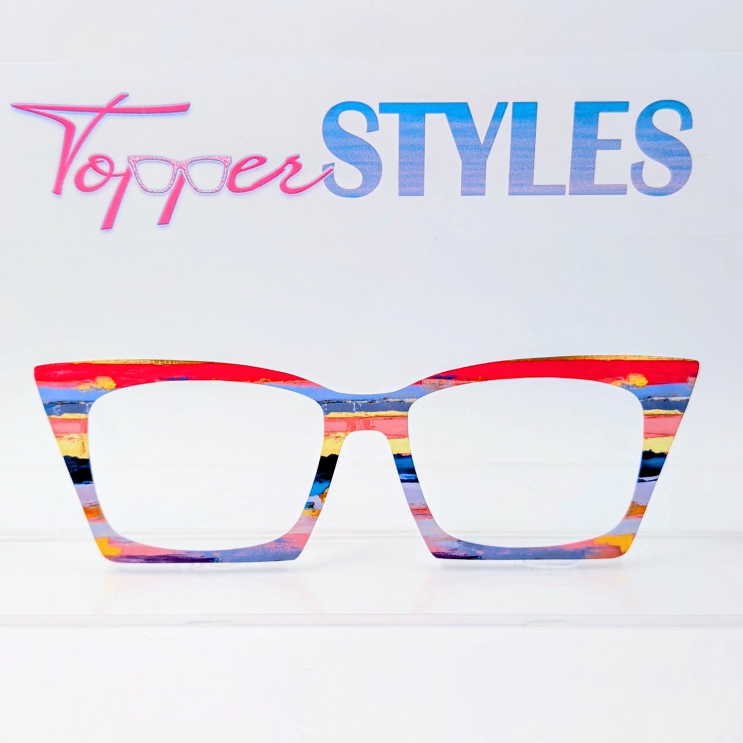 KIRBY COSMO Abstract Royal and Pink Stripes