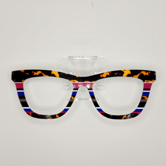 TORT STRIPES PINK BLUE #3101