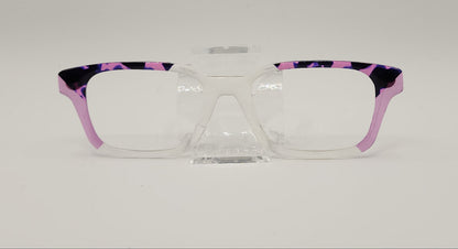Clear with purple and black TORT pattern