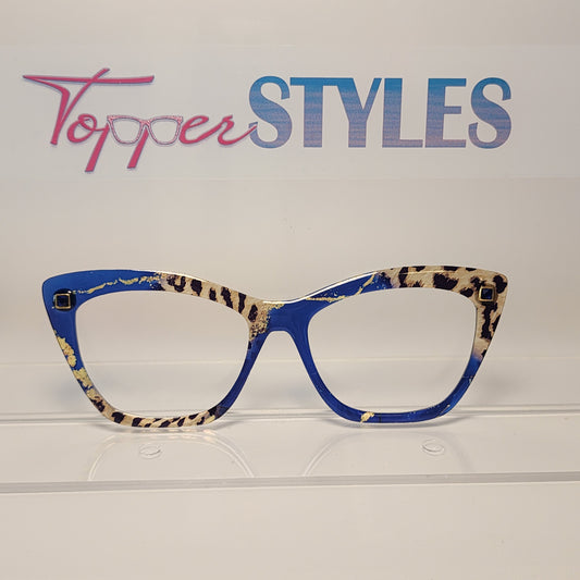 MARBLE CHEETAH MASHUP ROYAL BLUE #3110-MTO