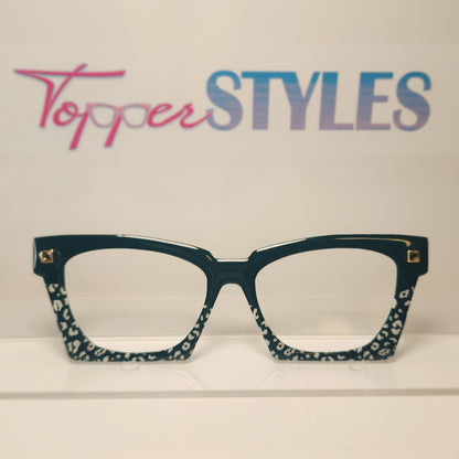 RTS Jeweled Leopard Spilt Green- Wanda Case