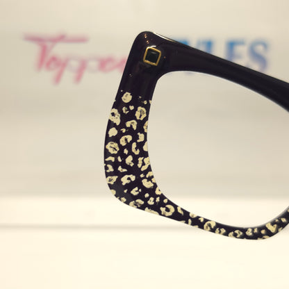 RTS Wanda Melo Jeweled Leopard Spilt Black
