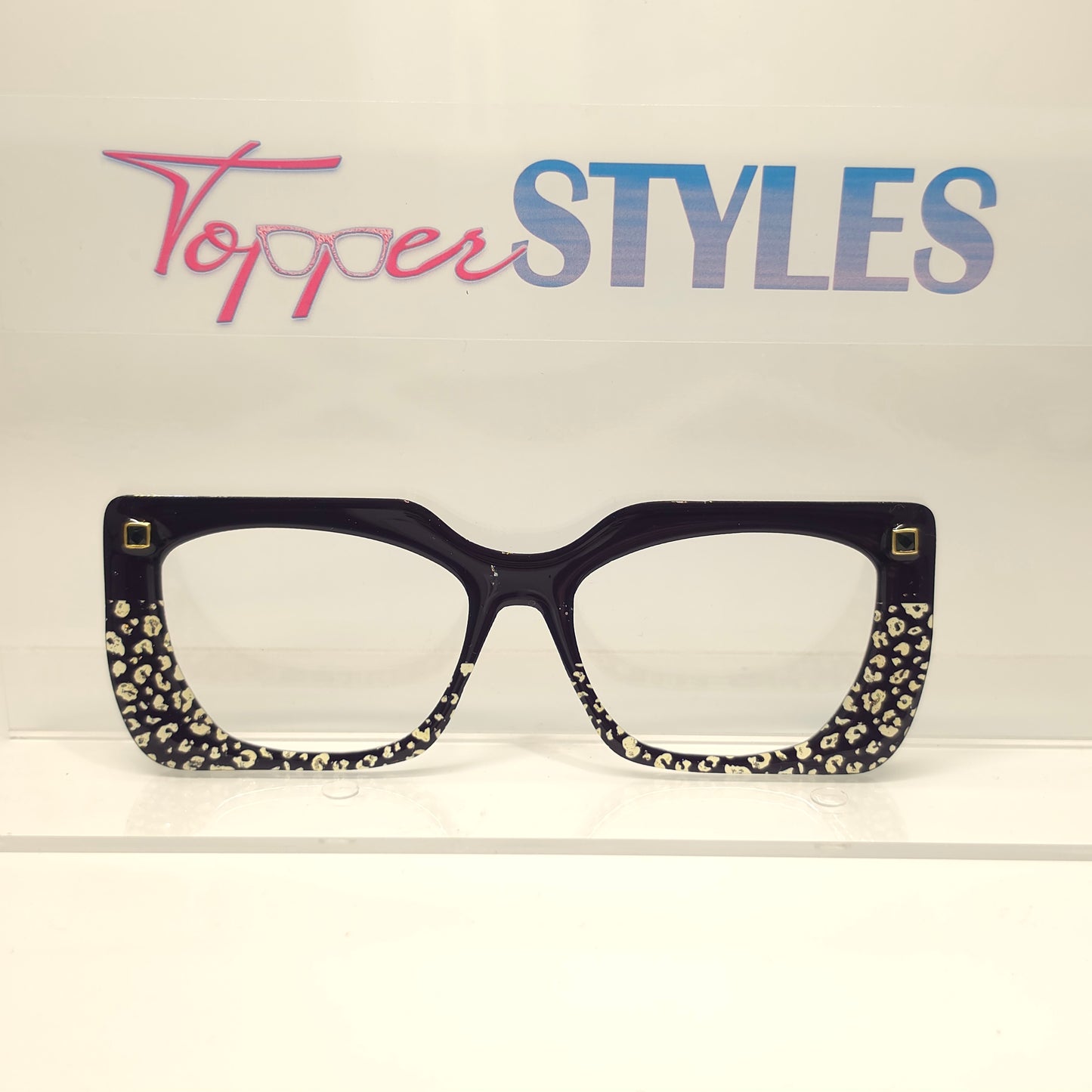 RTS Wanda Melo Jeweled Leopard Spilt Black