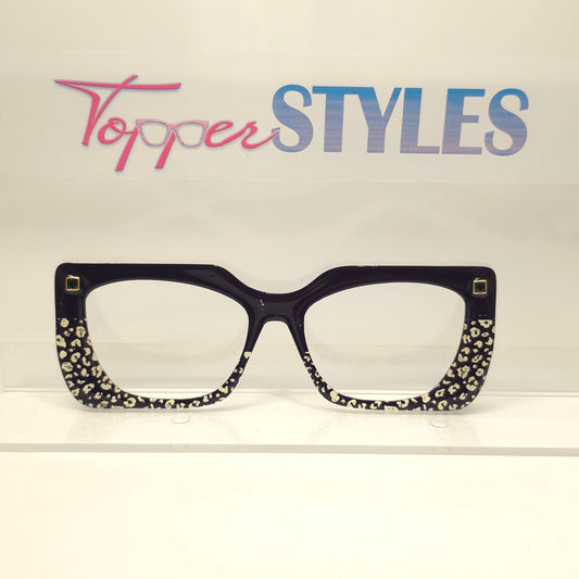 RTS Wanda Melo Jeweled Leopard Spilt Black