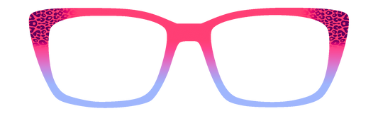 PINK 2 BLUE GRADIENT WITH LEOPARD EDGES #3052