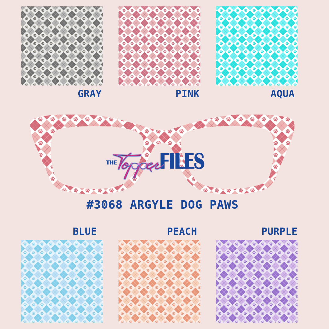 ARGLYE PAWS PINK #3068