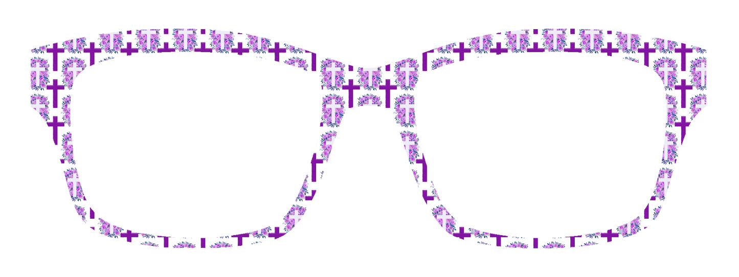 FLORAL CROSSES PURPLE #3086