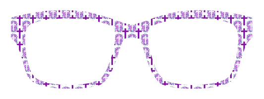 FLORAL CROSSES PURPLE #3086
