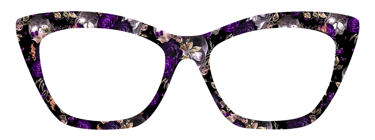 SKULLS & FLORAL PURPLE #3117-MTO