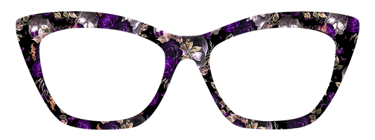 SKULLS & FLORAL PURPLE #3117-MTO