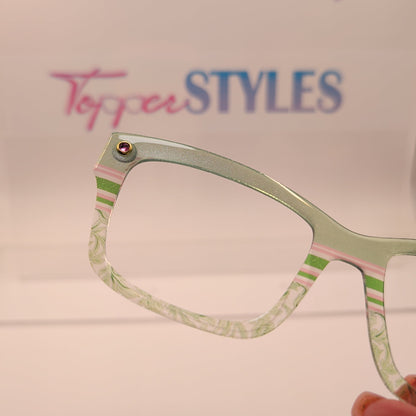 KIRBY PINK & GREEN STRIPES TO FLORAL #3184-RTS