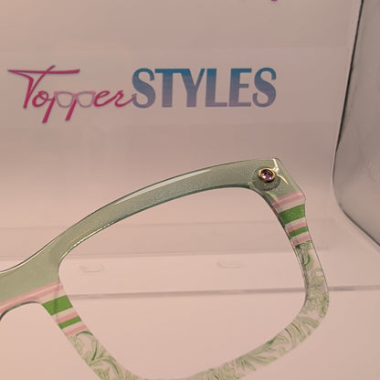 KIRBY PINK & GREEN STRIPES TO FLORAL #3184-RTS