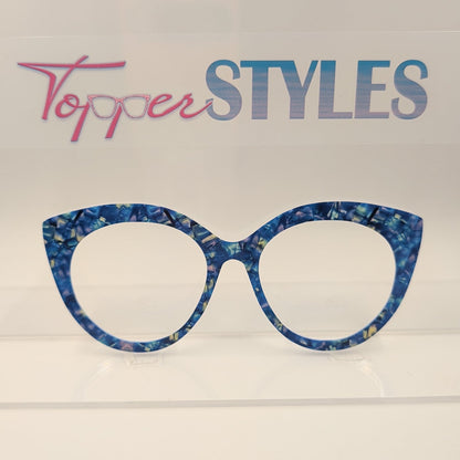 Blue marbled pattern