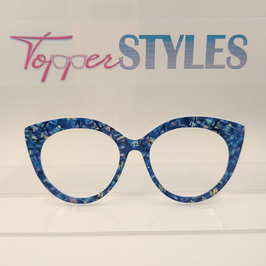 Blue marbled pattern