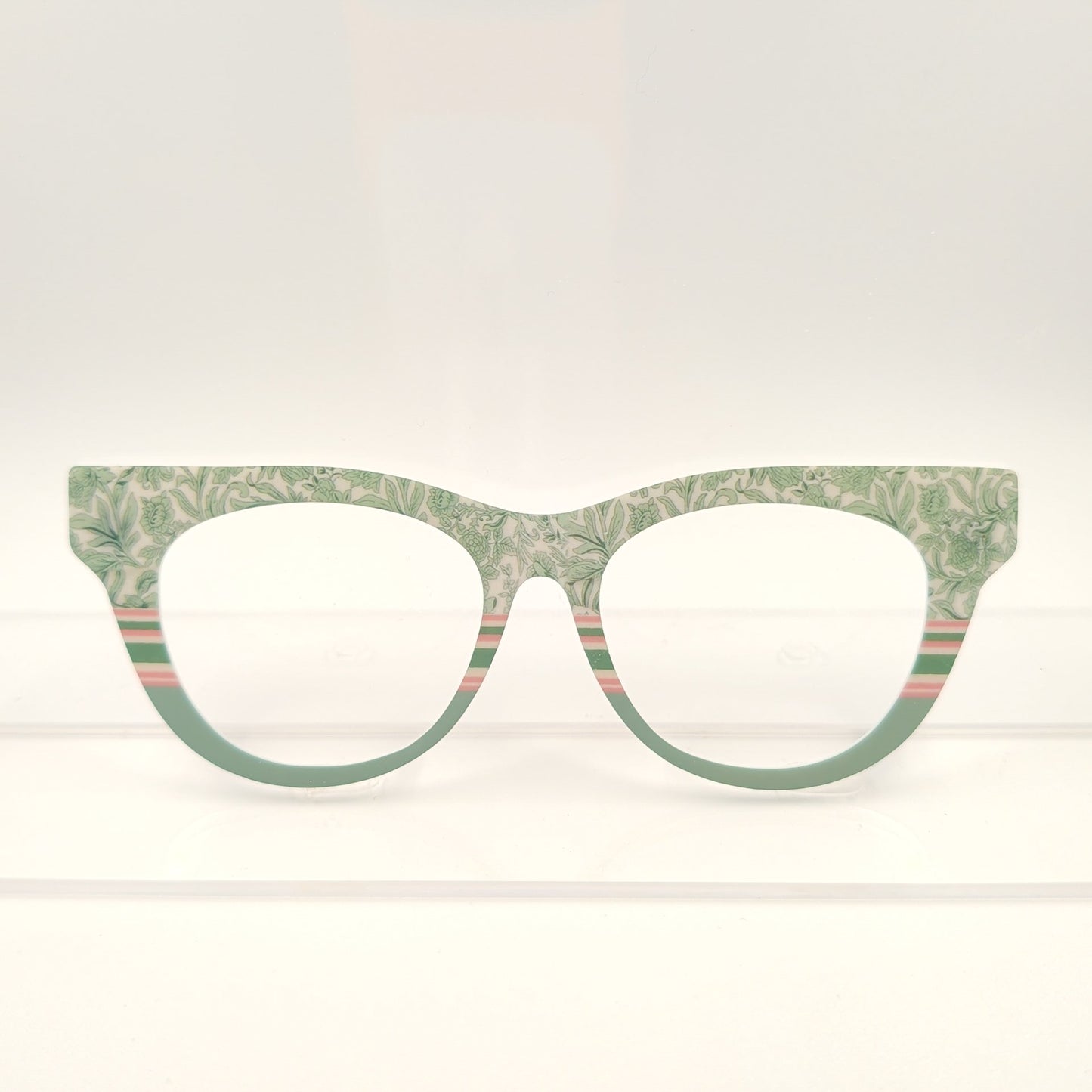 Cicy Bell Floral Stripes Green-Pink #3213-MTO