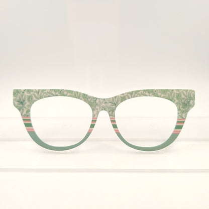 Cicy Bell Floral Stripes Green-Pink #3213-MTO