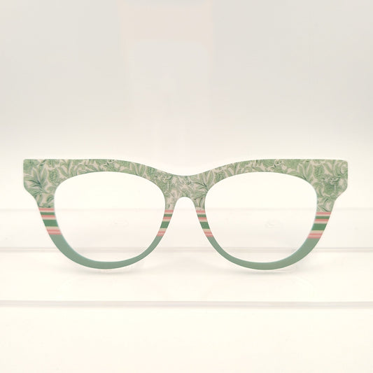 Cicy Bell Floral Stripes Green-Pink #3213-MTO