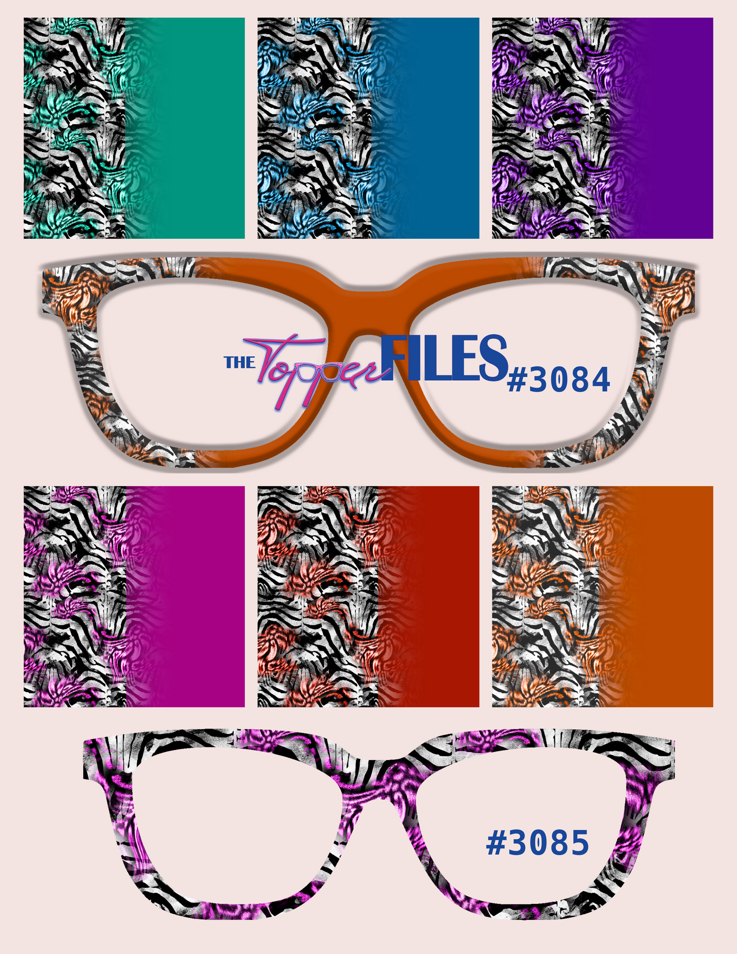 BRIGHT ANIMAL  VERTICAL FADE BLUE #3084