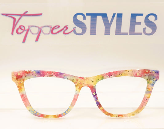 RTS Harper Rainbow Abstract Gold Bokeh Semi Transluscent