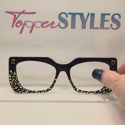 RTS Wanda Melo Jeweled Leopard Spilt Black